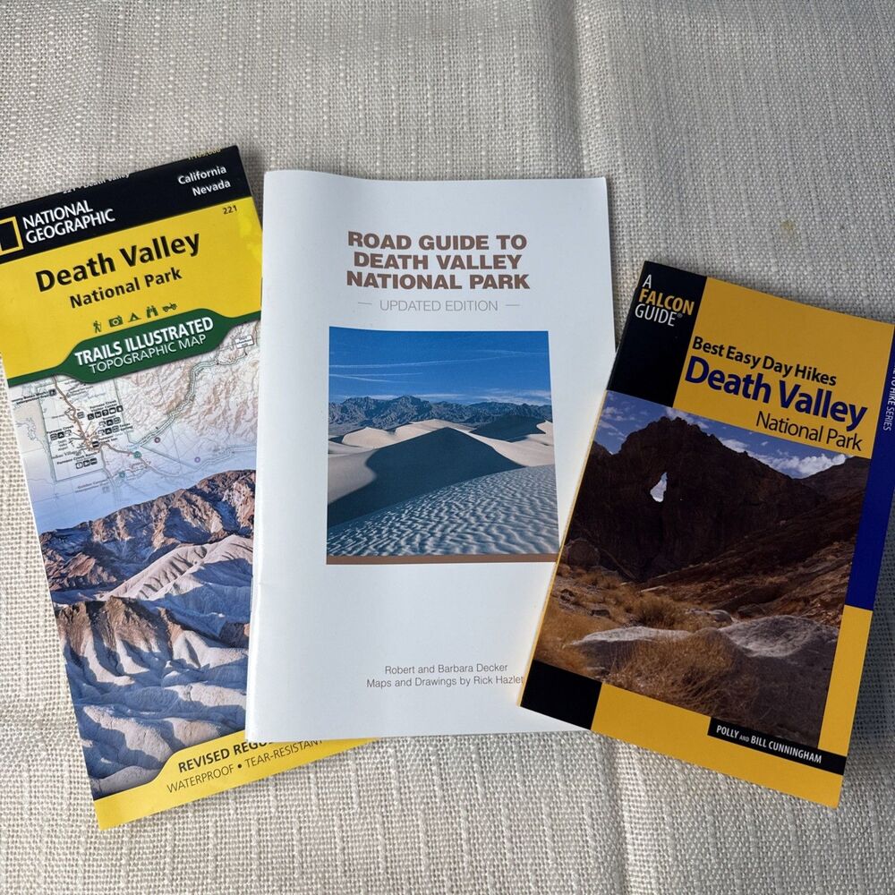 Death Valley Map Guide Lot National Geographic Illustrated Map Road & Hike Guide